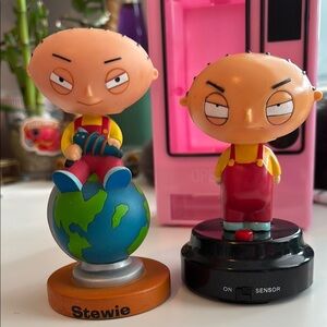 Vintage Family Guy 2004 2006 Stewie Bobblehead and talking Figurine works